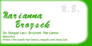 marianna brozsek business card